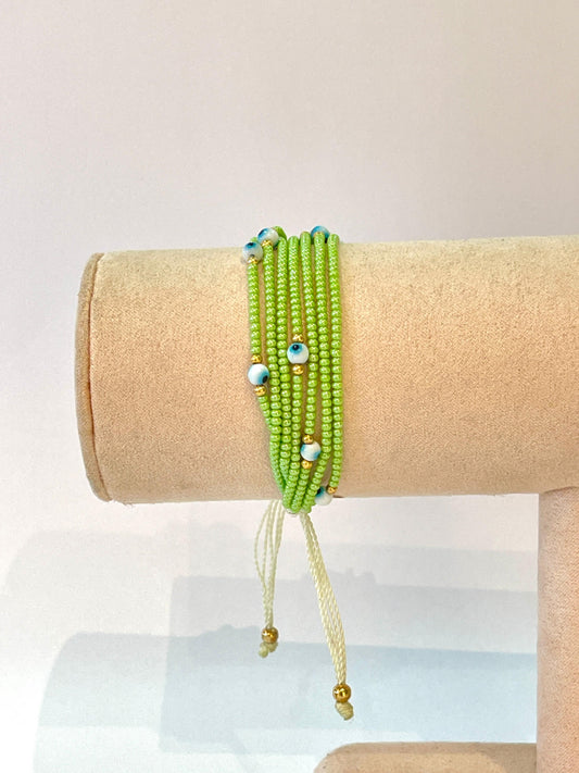 Pulsera chaquiras verde