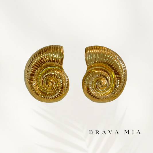 Aretes caracol grande